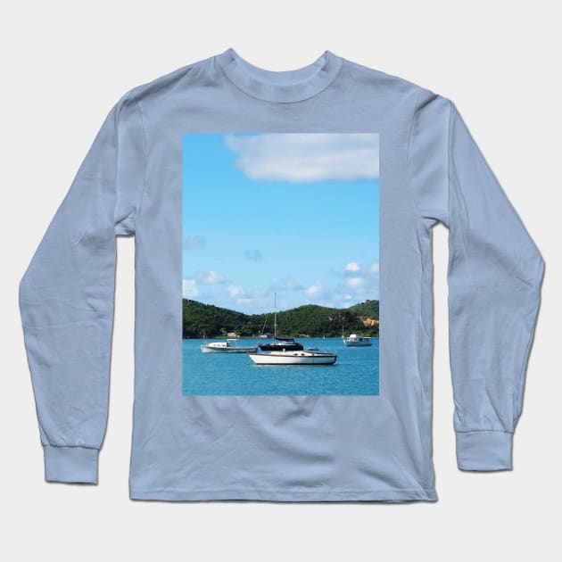 Caribbean - Peaceful Sea St. Thomas Long Sleeve T-Shirt by SusanSavad